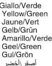 Giallo/Verde Yellow/Green Jaune/Vert Gelb/Grün Amarillo/Verde Geel/Green Gul/Grön أصفر الخضر
