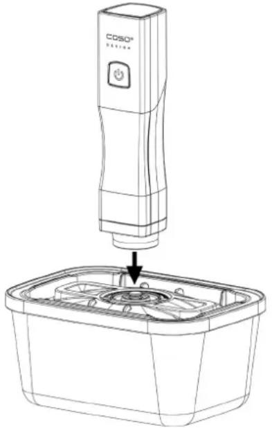 CASO Vacu OneTouch EcoSet 1169 - Mise sous vide d'un recipient (Uniquement inclus dans le set 1169) - 1