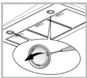 INDESIT IHP 64.5 C M IX - Replacing the bulbs - 1