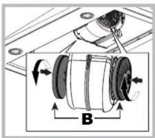 INDESIT IHP 6.5F C M IX - Servicing the charcoal fi Iter (B) - 1