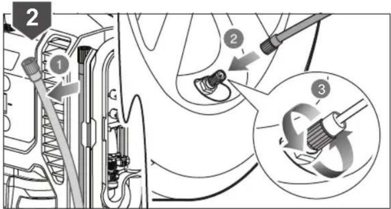 Diagram showing three steps of car wheel switch installation, labeled 1, 2, and 3 with arrows indicating assembly or repair.