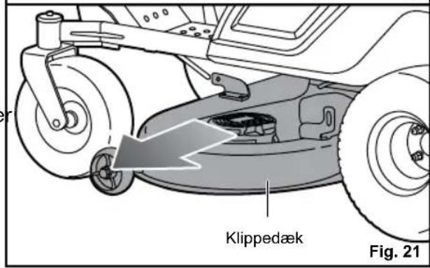 RYOBI ZTR480EX - Sadan justeres klippedaekkets hjul: - 3