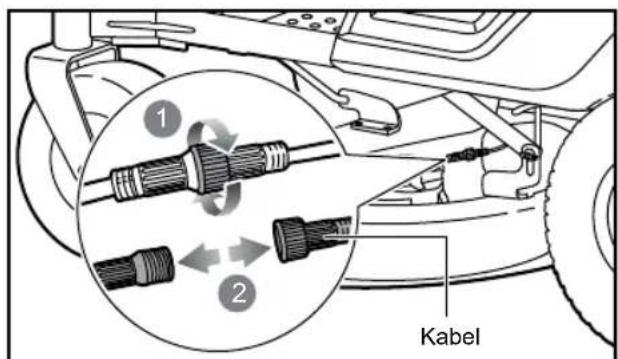 RYOBI ZTR480EX - Sadan justeres klippedaekkets hjul: - 1