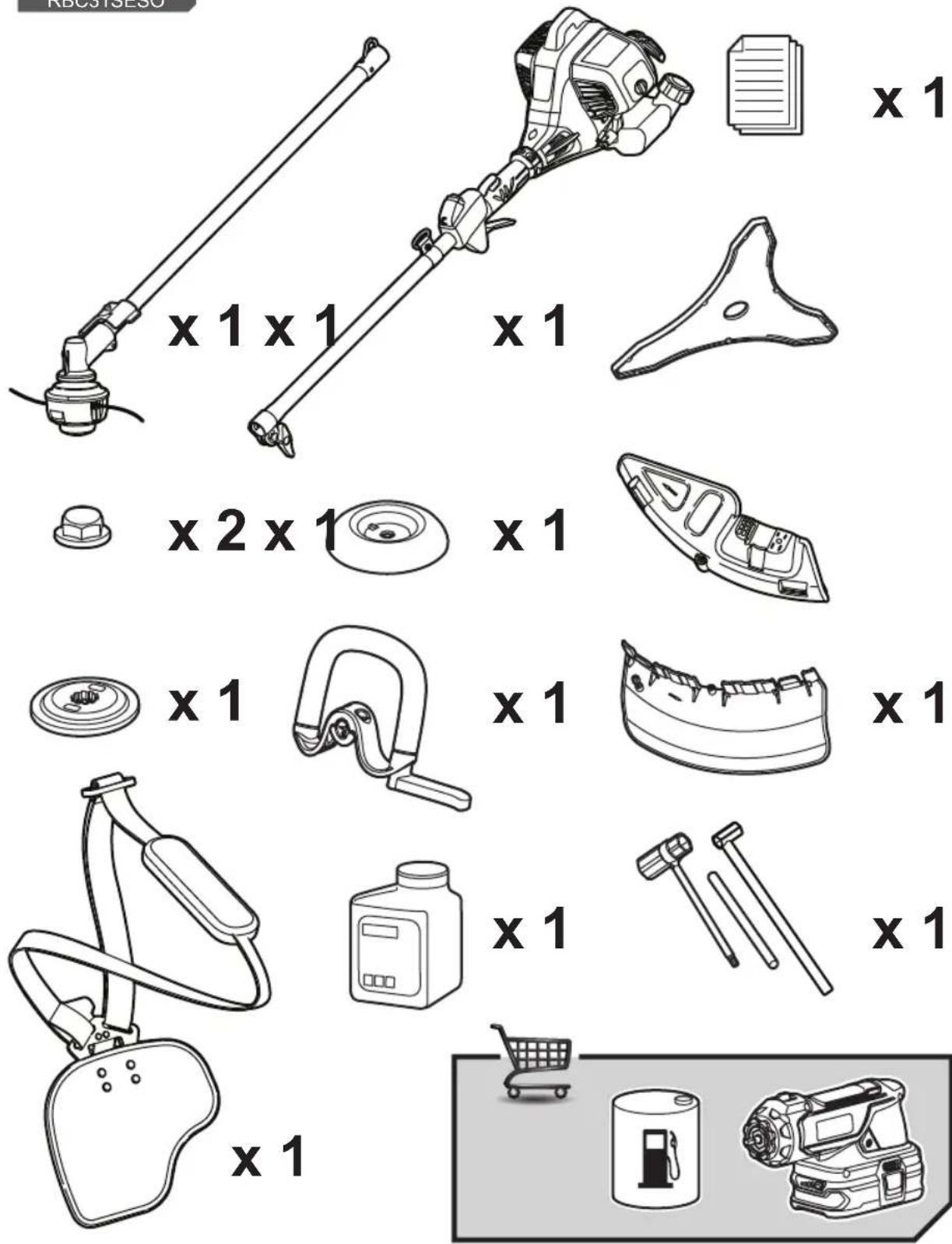 RYOBI RBC31SESO - BU KILAVUZDAKI SEMBOLLER - 3