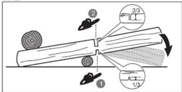 RYOBI RCS1835B - CORTAR TRANSVERSALMENTE UM TRONCO - 1