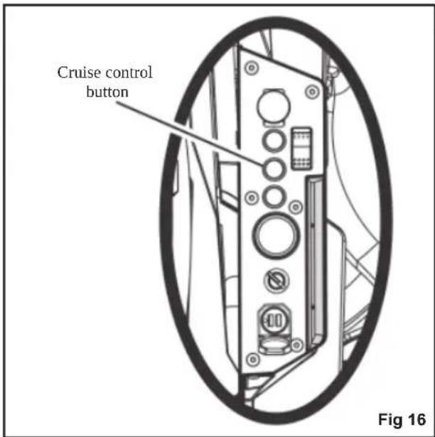 RYOBI RM480E - To release the cruise control: - 1