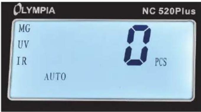 OLYMPIA NC 520 plus - Encender y apagar la contadora de billetes - 2