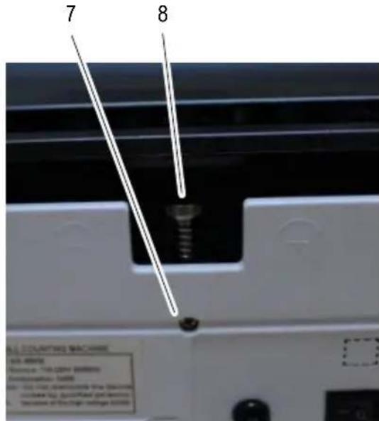 OLYMPIA NC 452 - Adjusting the Pressure of the Infeed Plate - 1
