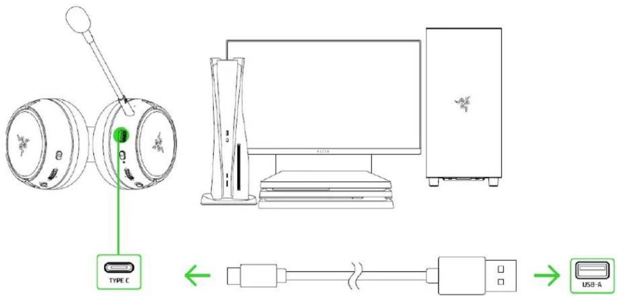 RAZER Kaira Pro - CHARGEMENT DU CASQUE - 1