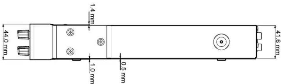 44.0 mm 1.4 mm 1.0 mm 0.5 mm 41.6 mm