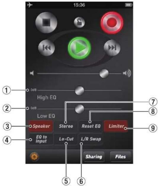 TASCAM PCM Recorder MKII - Contenu de la fenêtre Réglages - 1