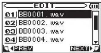 TASCAM BB1000CD - Suppression de fichiers inutiles (DELETE) - 8