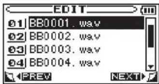 TASCAM BB1000CD - Changement de l'ordre de lecture des pistes (MOVE) - 8