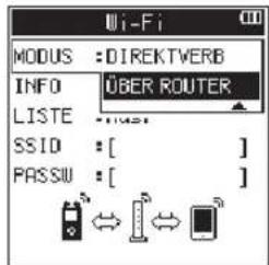 TASCAM DR44WLB - Eine WLAN-Verbindung mit anderen Geräten über einen vorhandenen Router herstellen - 2