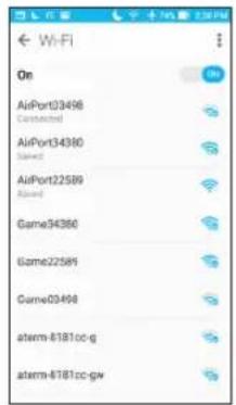 Wi-Fi On AirPort03496 Connected AirPort34390 Game34396 AirPort22589 Game22589 Game03496 atern-8181cc-g atern-8181cc-gw