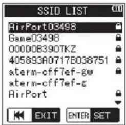 SSID LIST AirPort03498 Game03498 00000B390TKZ 405893A07176038751 aterm-cff7ef-gw aterm-cff7ef-g AirPort EXIT ENTER SET