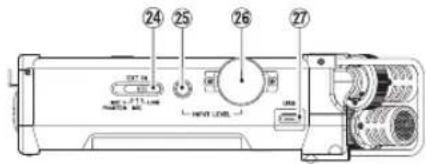 Technical diagram of a device with numbered components and labeled parts