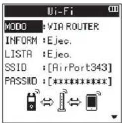 MODO : VIA ROUTER INFORM : Ejec. LISTA : Ejec. SSID : [AirPort343] PASSWORD : [**********]