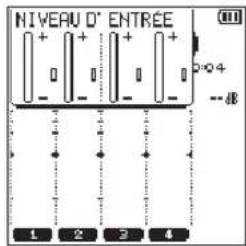 TASCAM DR44WLB - Réglage du niveau d'entrée - 1