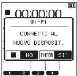 00:00:00 Wi-Fi CONNETTI AL NUOVO DISPOSIT. NO ENTER SI' 1 2 3 4