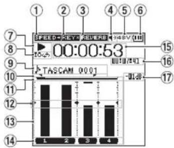 TASCAM DR44WLB - Écran d'accueil - 1