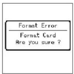 Format Error Format Card Are you sure?