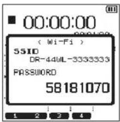 00:00:00 ( Wi-Fi ) SSID DR-44uL-3333333 PASSWORD 58181070 1 2 3 4