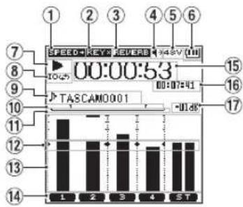 TASCAM DR44WLB - Écran d'accueil - 2
