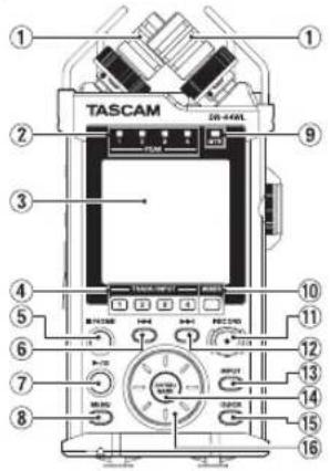 TASCAM 20-446L 1 2 3 4 5 6 7 8 9 10 11 12 13 14 15 16