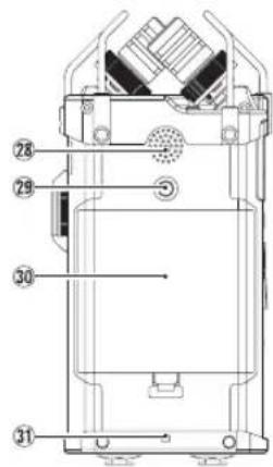 TASCAM DR44WLB - Nomi e funzioni dei componenti - 5