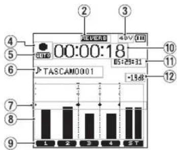 TASCAM DR44WLB - Die Aufnahmeseite - 2