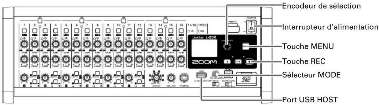 ZOOM LiveTrak L20R - Exportation de fichiers audio sur des clés USB - 1