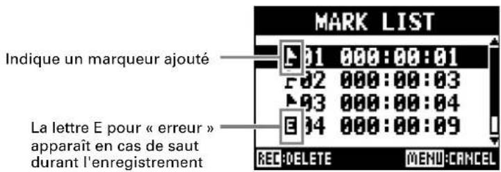ZOOM LiveTrak L20R - Dépôt et suppression de marqueurs, déplacement entre eux - 2