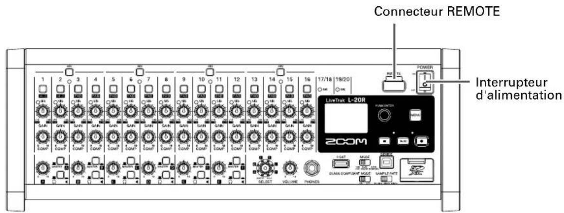 ZOOM LiveTrak L20R - Mise hors tension - 2
