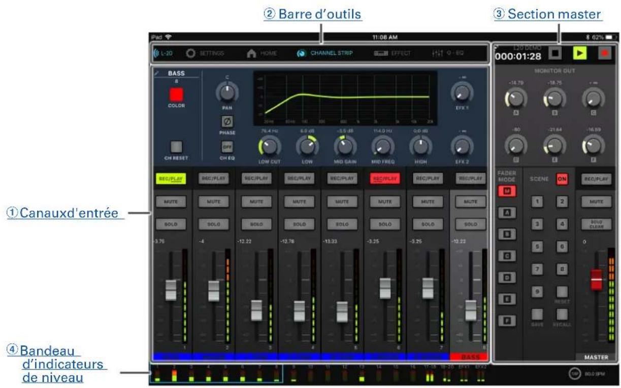 ZOOM LiveTrak L20R - Écran d'accueil - 4