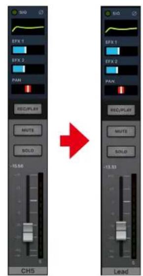 ZOOM LiveTrak L20R - Changement de nom de canal - 3