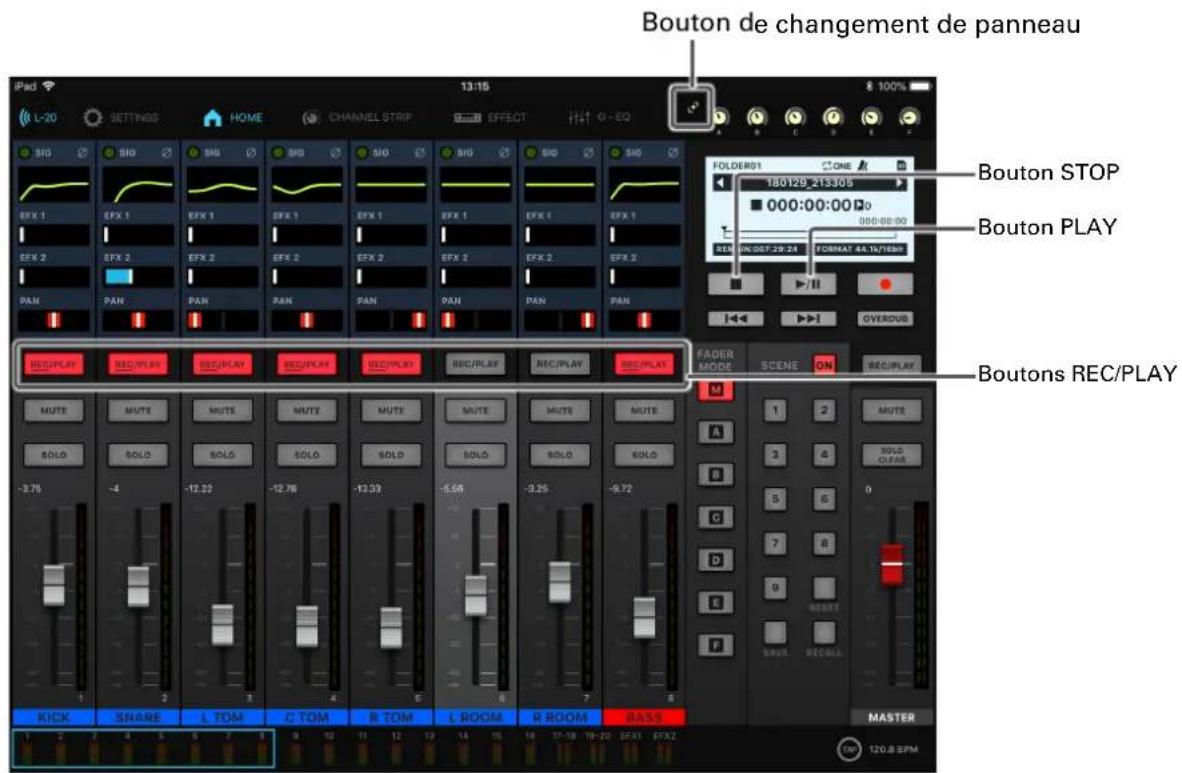 ZOOM LiveTrak L20R - Lecture des enregistrements - 1