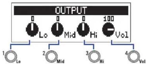 ZOOM A1X Four - En mode MEMORY ou STOMP, tournez - 1