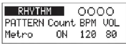 ZOOM A1X Four - En mode MEMORY, STOMP ou EDIT, pressezRHYTHM - 1