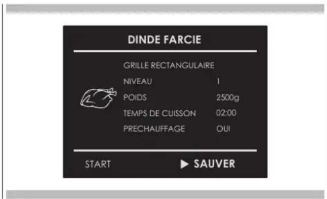 Fulgor Milano FCOS 6215 TEM X - Sauvegarder une recette personnalisée : - 3