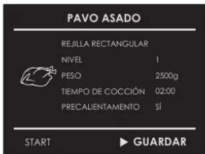 Fulgor Milano FCOS 6215 TEM X - Guardar una receta personalizada: - 3