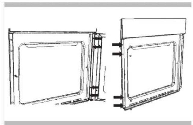 Fulgor Milano FCOS 6215 TEM X - Rimozione binario porta forno - 2