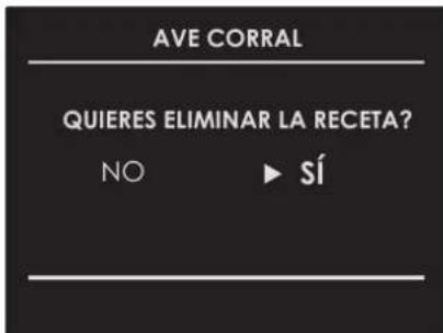 Fulgor Milano FCOS 6215 TEM X - Borrar una receta Personalizada: - 1