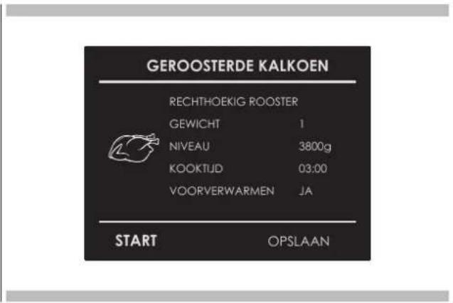 Fulgor Milano FCOS 6215 TEM X - Selecteer een reeds ingesteld recept: - 1