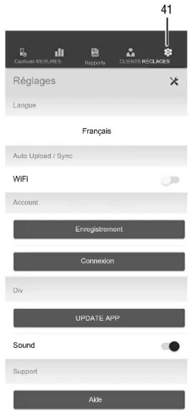 TROTEC BA30WP - Paramétrage de l'application - 1