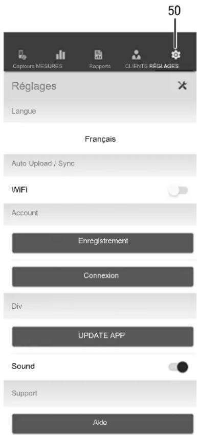 TROTEC BM22WP - Paramétrage de l'application - 1