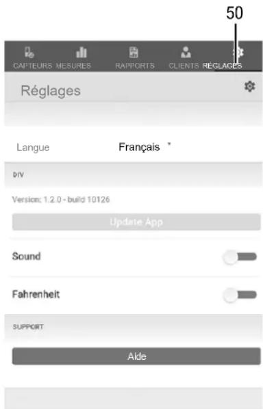 TROTEC BP21WP - Paramétrage de l'application - 1