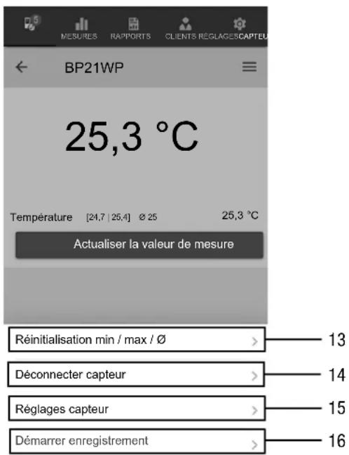 TROTEC BP21WP - Paramétrages de la mesure - 1