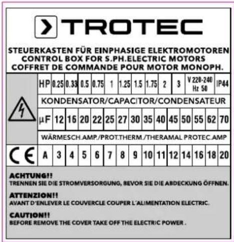 TROTEC TDP 7500 E - Remarque - 3