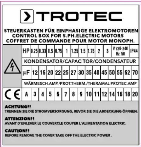 TROTEC TDP 5500 E - Remarque - 3